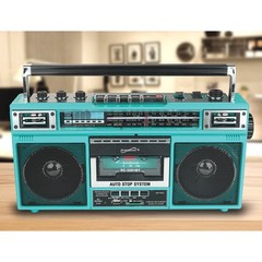 Supersonic SC-3201BT 4 Band Radio & Cassette Player Boombox, AM/FM/SW Radio
