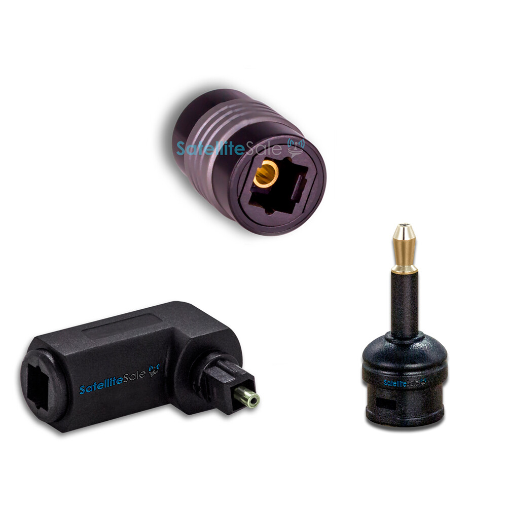SatelliteSale Toslink Coupler Digital SPDIF Optical PVC Convertor Black Adapter