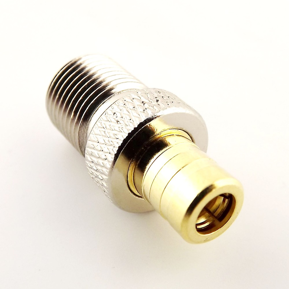 SMB Female Jack to F Female Jack Straight RF Coaxial Adapter Connector Converter