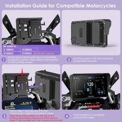 Carpuride W602BSPro Designed for BMW Moto Compatible Wonder Wheel Dashboard Info