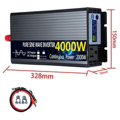 2000W 3000W 4000W Pure Sine Wave Power Inverter 12V 24V DC to 110V 120V AC