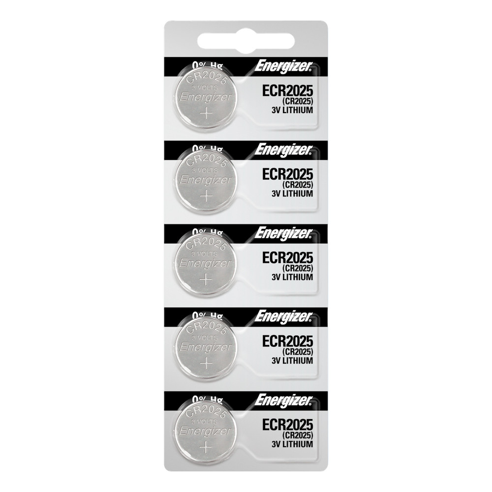 5 Pack Fresh Energizer ECR 2025 CR 2025 Lithium 3V Battery CR2025 Expire 2031