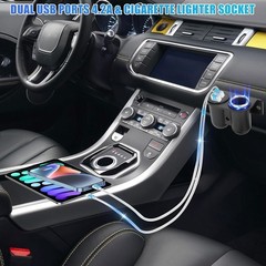1PCS Dual USB Outlet Cigarette Lighter Socket Splitter with Blade Fuse, 12V 4.2A