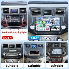 Android 13 For 2008-2013 Toyota Highlander Car Stereo Radio 10.1″ Apple Carplay