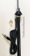 Universal Car Stereo Auto Radio ANTENNA 36″ Stainless Steel Retractable Key Lock
