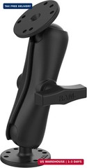 RAM Mounts Double Ball Mount with Round Plates, C Size 1.5″ Ball Medium Arm, AMP