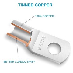 280PCS Car Copper Lug Ring Terminals Cable Electrical Wire Crimp Connectors Kit