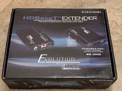 Vanco Evolution HDBaseT Balun Extender EVEXHDB1 230ft 70m Cat5e/6 cable
