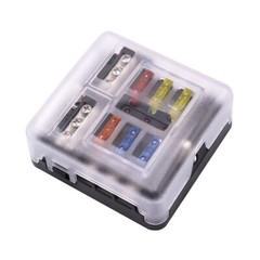 6 Way 12V 24V Auto Car Power Distribution Blade Fuse Holder Box Block Panel