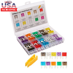 120 Pieces Mini Fuse Kit, Car Fuse Assortment Kit, Mini Blade Fuses Automotive f