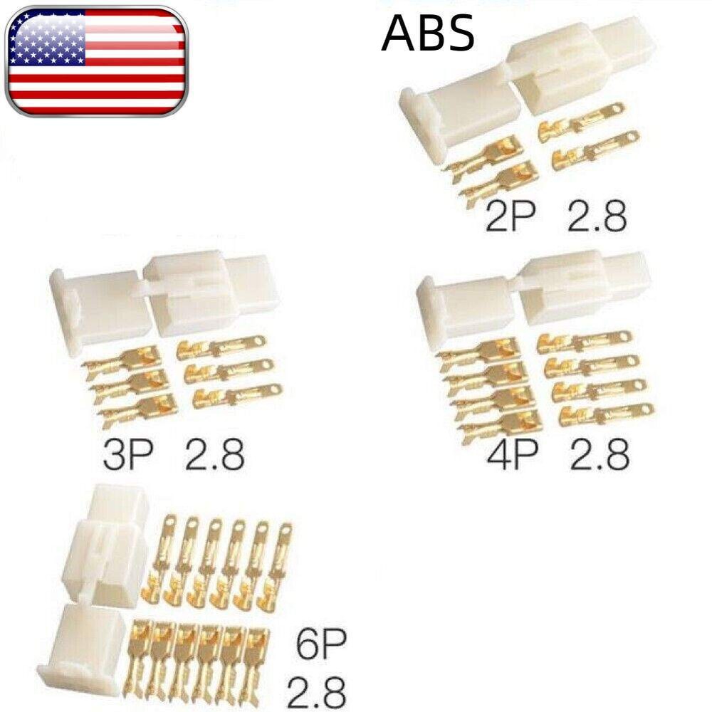 5 Sets 2.8mm 2Way 3Way 4 Way 6 Way Electrical Connector Female&Male Pin Plug