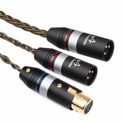 Hifi XLR To 2XLR Cable Occ Silver Plated High Quality XLR Splitter Y XLR Audio