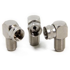 90 Degree Right Angle F Female to Male Connector Coax Adapter TV F-Type M/F Lot