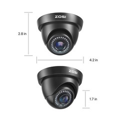 ZOSI 1080p 4in1 HD CCTV Home Surveillance Security Camera Outdoor Dome Day Night