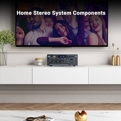 Home Audio Stereo Amplifier AK45: 300Wx2 Bluetooth 5.0 High-Power Receiver