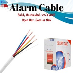 346ft Alarm Security Wire Cable 22/4 Gauge Solid Conductor UTP Unshielded CCA