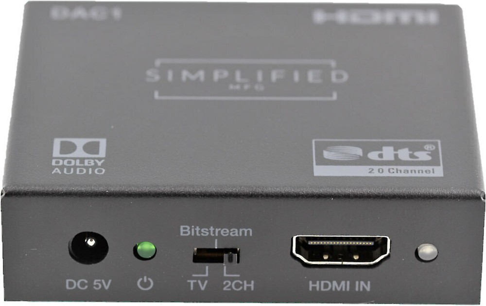 Simplified MFG HDMI Audio Extractor with Dolby+ Conversion Capability