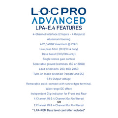 PAC LocPRO Advanced 4-CH Active Line Output Converter w/Remote Control LPA-E.4