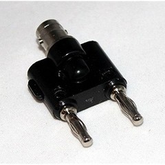 BNC Female Jack to Two Dual Banana Male plug connector adapter (US Stock)