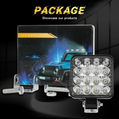 4Pcs Square LED Work Light Pods SPOT Lights For Truck Off Road 4X4 Tractor 12V