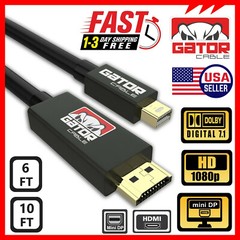 Mini Display Port DP Thunderbolt to HDMI Cable Adapter HD 4K for MacBook Surface