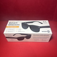 New WeariQ Wireless Smart Glasses Bluetooth, Black Polarized Lenses, Matte Frame