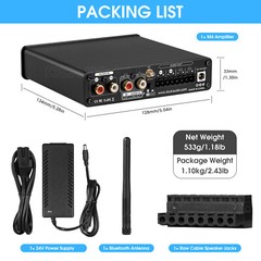 Douk Audio M4 HiFi 4 Channel Amplifier w/ Bluetooth Receiver Digital Amp