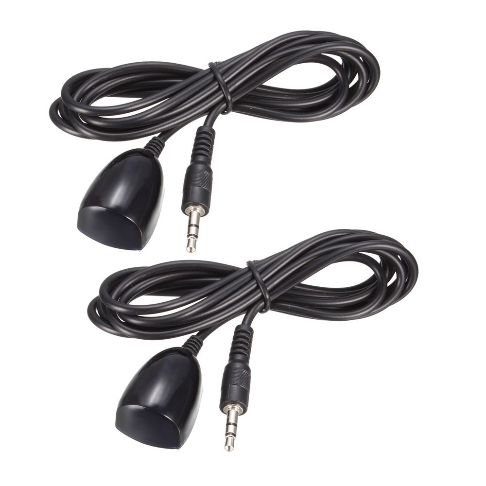 2Pack 3.5mm IR Remote Control Receiver Extension 1.5Meter 8-12m Receiving