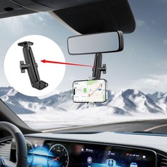 Metal Double Socket Arm Compatible RAM Mount Arm, 1″ Double Ball Adapter, 360°