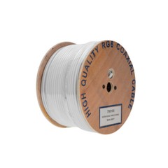 RG6 Coaxial Cable 500ft 18AWG Dual Shield Outdoor White Coax 3GHz Satellite TV