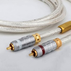 QED 6N OCC Silver Plated HiFi RCA Cable AMP Audio Signature Interconnect Cord