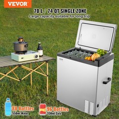 Portable 70L Car Fridge: -20°C–20°C, Rapid Cooling, Eco/Max Mode, Dual Input