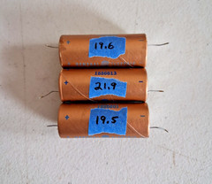 General Electric Vintage Fender Amp Capacitors 1960s-70s 20uf 500VDC (3)