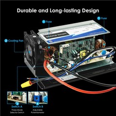 WAVLINK 55Amp RV Power Converter 120V AC to 12V DC Battery Charger