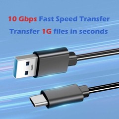 USB 3.2 USB-A to USB-C cable 3A60W 10Gbps Data Transfer 1m/2m safe fast charging