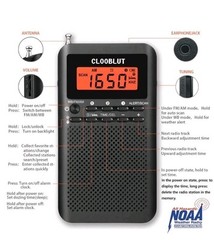 Pocket AM FM Radio Auto-Search Emergency Receiver Battery Operated Portable