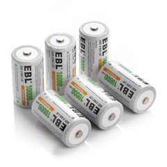 Lot EBL C D Size Cell Rechargeable Batteries AA AAA Battery / 1.2V C D Charger