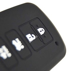 Silicone Remote Key Fob Cover Protector for 4 Buttons 3pcs,Black,Blue,Red