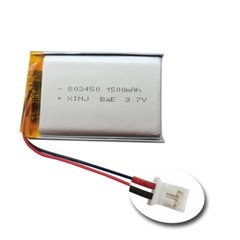 3.7V 1500mAh Rechargeable Replacement Polymer Li Lipo Battery 803450 2pin JST