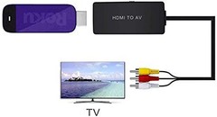 HDMI to AV RCA Composite Converter, 1080P Support for Roku Fire Stick PS4 Xbox C