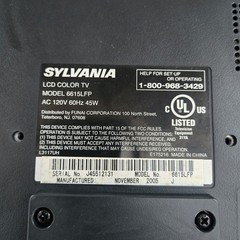 Sylvania 15″ LCD Color Gaming TV 6615LFP Built in Easel Stand A++ No Remote
