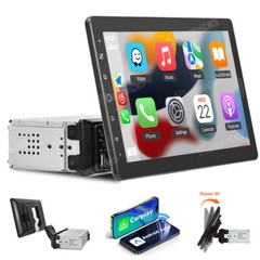 10.1″ Carplay Car Stereo Radio Single 1Din Rotatable Touch Screen Bluetooth MP5