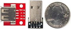 10pcs USB 2.0 Type A Male and Female Breakout Board 4 pins 2.54mm Output (5pcs M