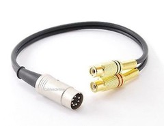CablesOnline 1ft 7-Pin Din Male to 2RCA Gold Female Audio Cable