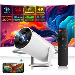 4K Mini Projector Android LED 1080P WiFi Bluetooth HD Portable Home Theater HDMI