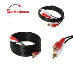 2 RCA Male to 2 RCA Male Stereo Audio Cable TV PC Speakers DVD Multipack – LOT