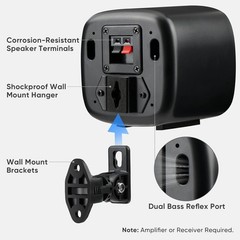 Wall-Mountable Home Theater Surround Sound Speakers/-