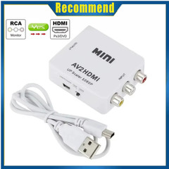 RCA to HDMI Converter with USB Cable 1080P AV to HDMI Adapter AV2HDMI AV/CVSB to