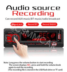 Radio Car Stereo 1 Din Bluetooth MP3 Player FM Receiver AUX USB TF BT Head Unit
