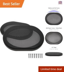 5″ x 7″ ABS Plastic Speaker Grills with Metal Mesh – Easy Install – 2Pcs